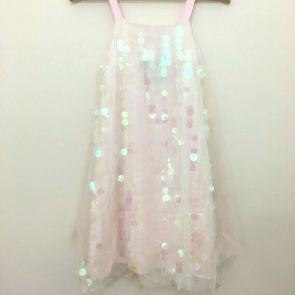 Halabaloo Other - Halabaloo Pink Tulle Metallic Sequin Dress Girl 12